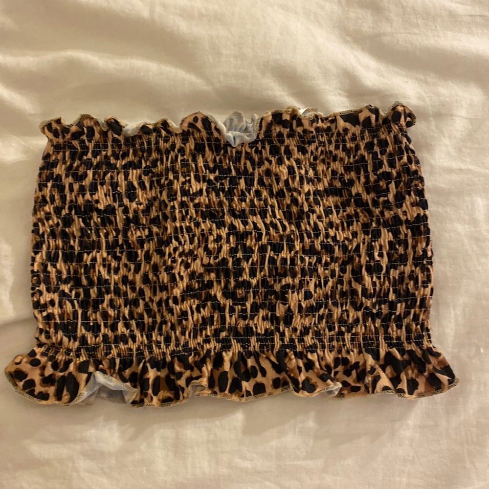 cheetah print tube top